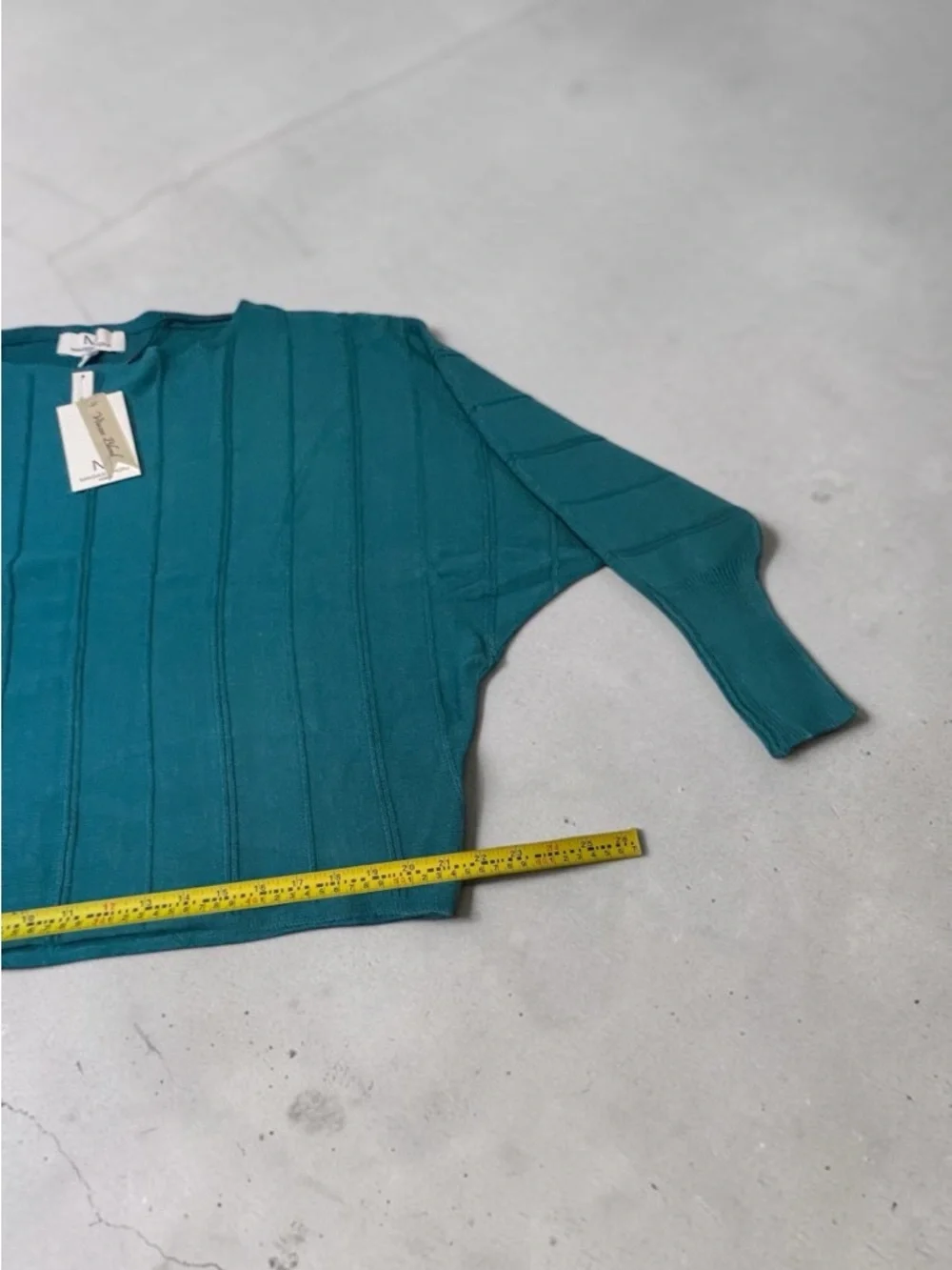 Magaschoni Teal Crew Neck Sweater